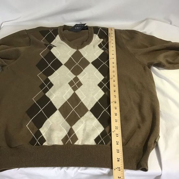 New Izod Sweater V Neck Cotton Brown - Picture 6 of 6